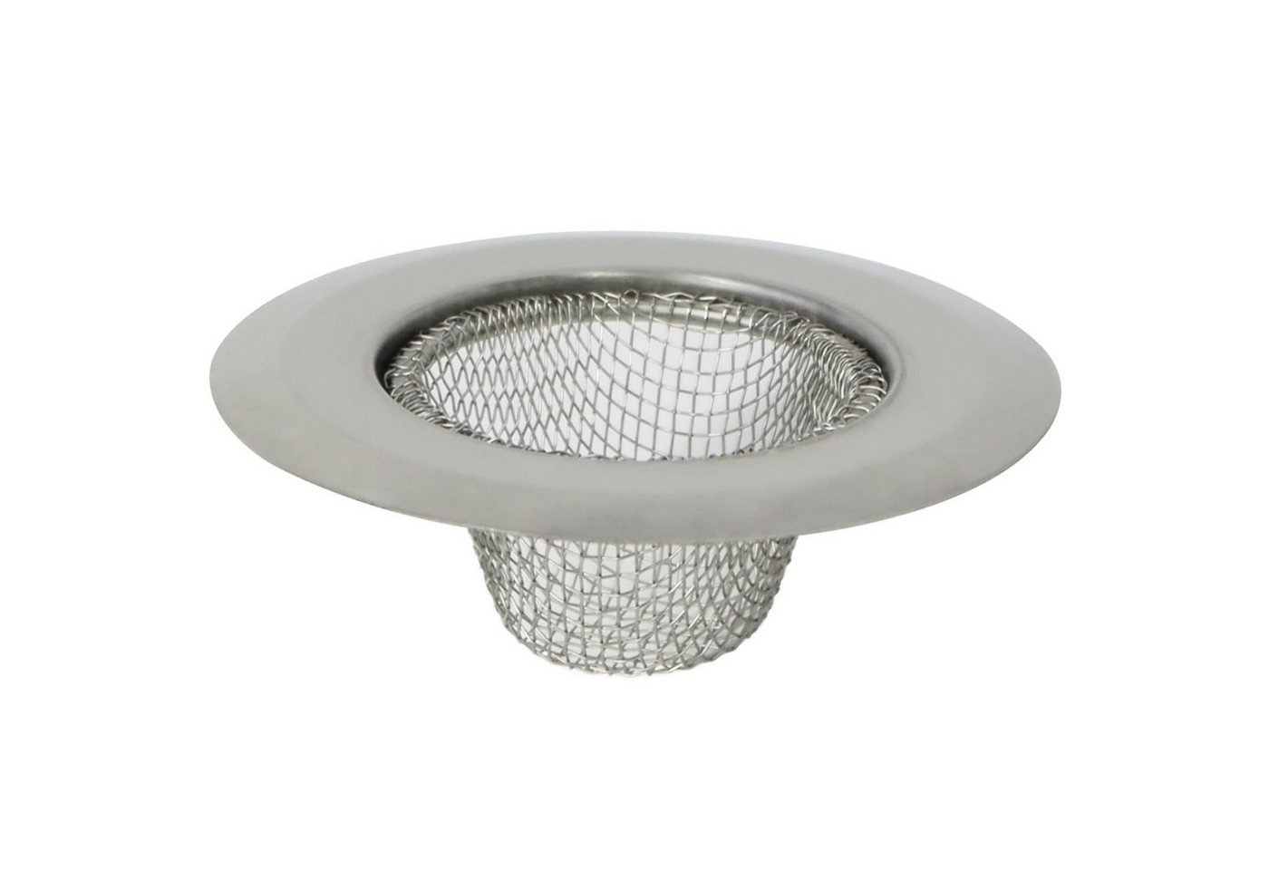 com-four Abflusssieb Abflusssieb aus Edelstahl, (2-St), Rostfreies Spülbeckensieb zum Schutz vor Haaren Bild 3
