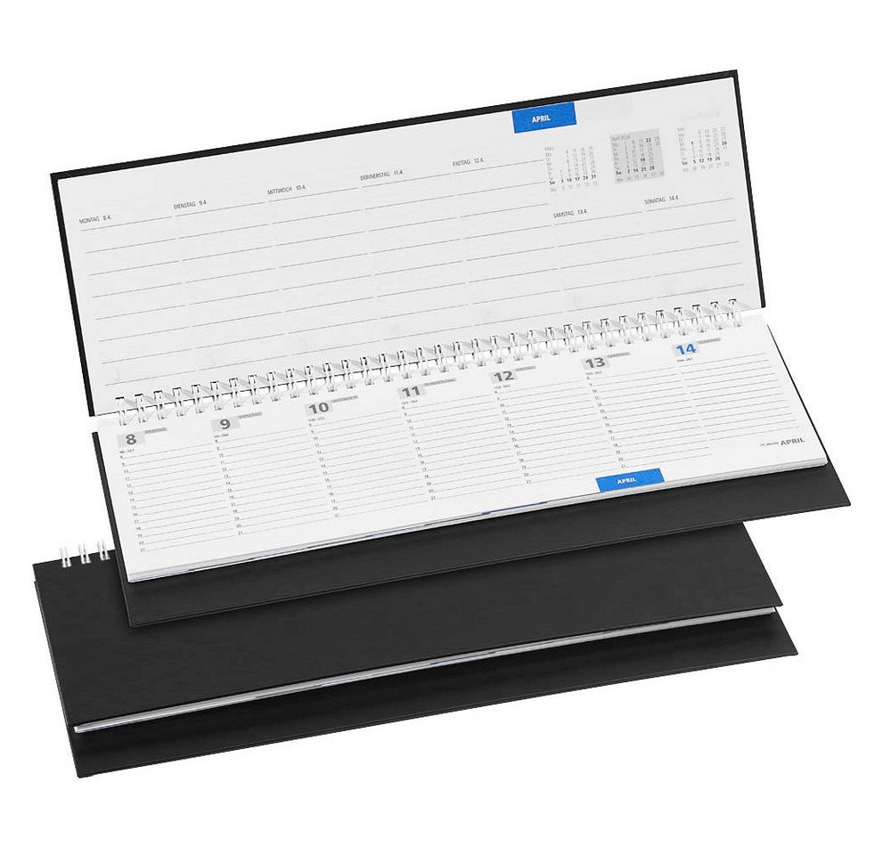 Saphir-Tec Tischkalender Kalender 2027 quer (Wochenplaner) - 2 Stück