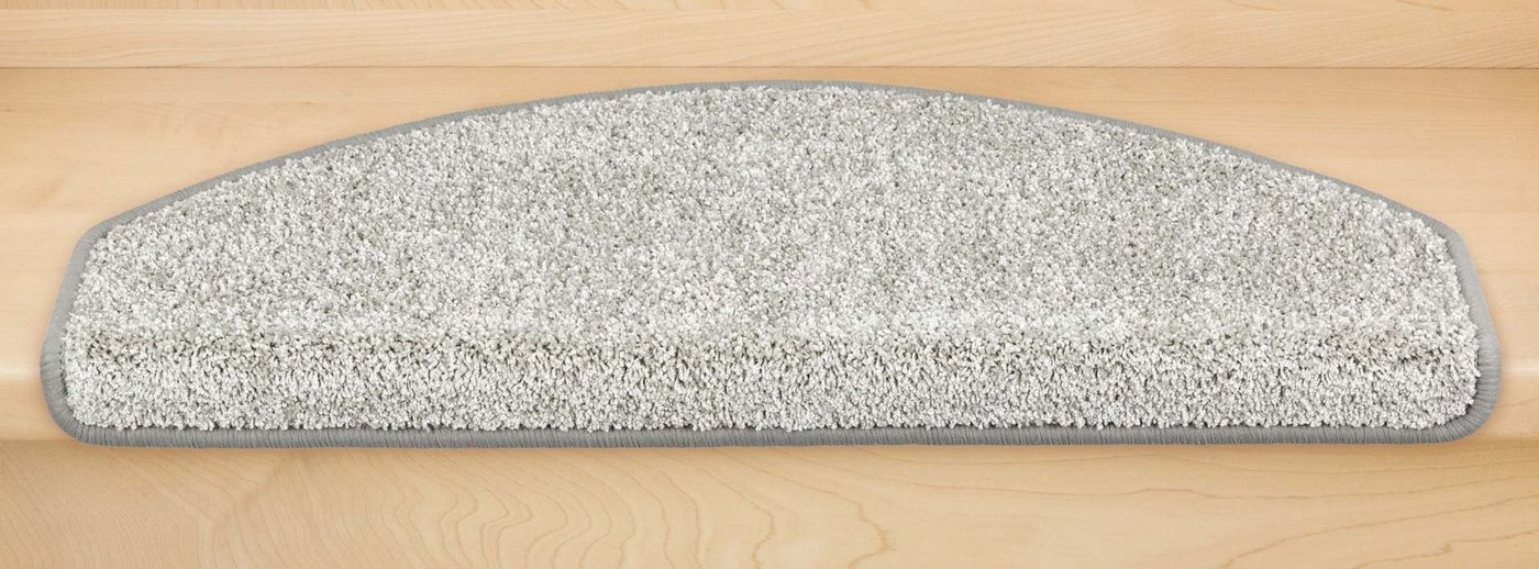 Metzker® Stufenmatte Stufenmatten Ventura Halbrund Lichtgrau 16 Stück, halbrund, Höhe: 8 mm, 16 Stück im Set