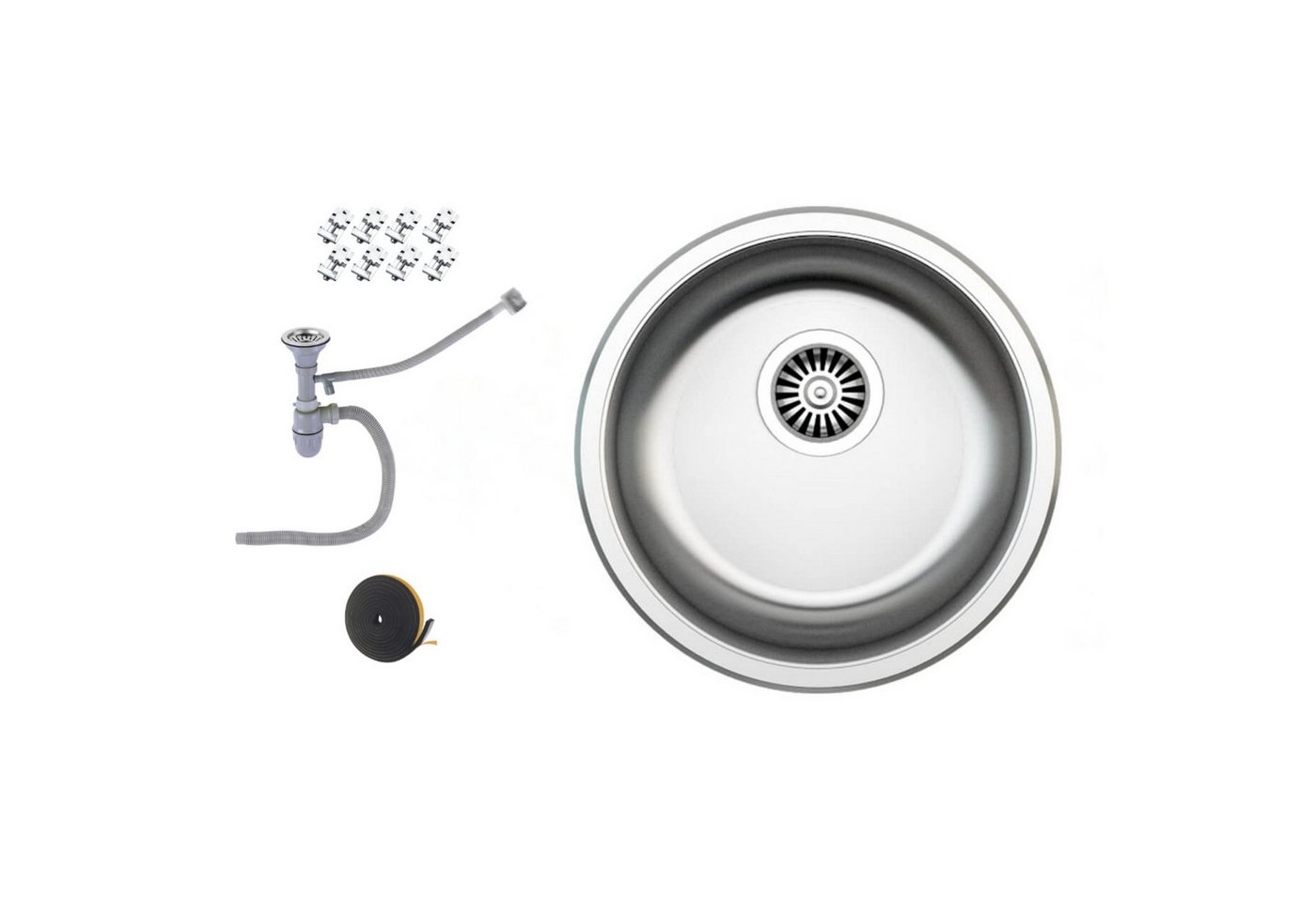 Faizee Möbel Edelstahlspüle Edelstahl Einbauspüle 42 cm – Stilvoll, Praktisch & Kompakt Bild 3