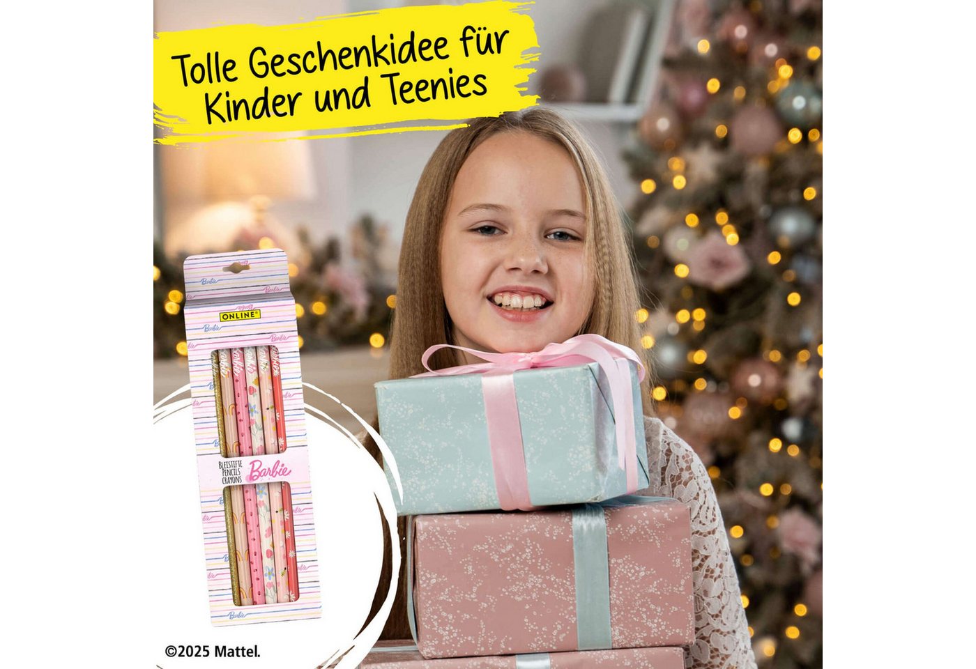 Online Pen Bleistift Barbie Bleistifte 6er Set mit Radierer - Schule & Malen Bild 5