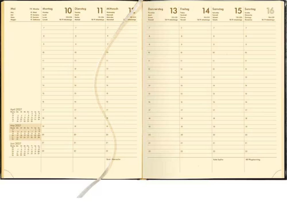 ZETTLER Buchkalender Wochenplaner 2027 schwarz ca. A4 Mod. 728 (1-tlg) Bild 2