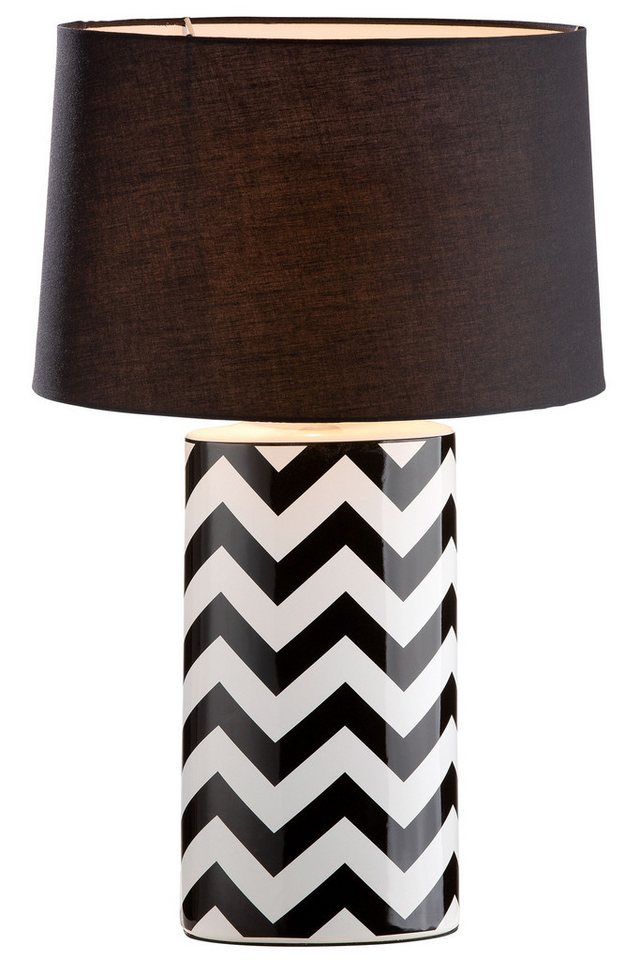 GILDE Tischleuchte GILDE Lampe Illusion - schwarz - H. 64,5cm x B. 42cm