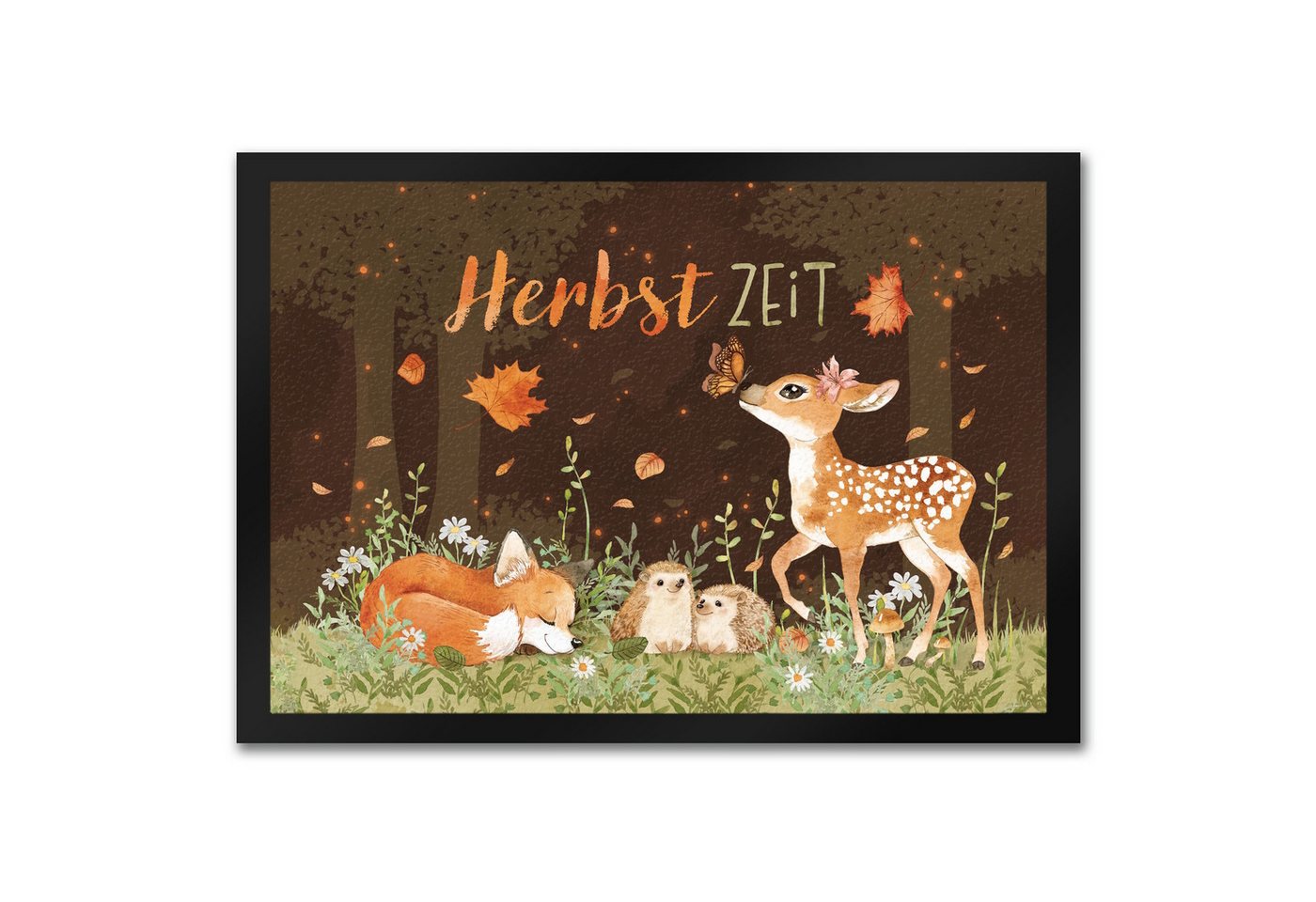 speecheese Fußmatte Tier des Waldes Fußmatte in 35x50 cm mit Spruch Herbstzeit Bild 2