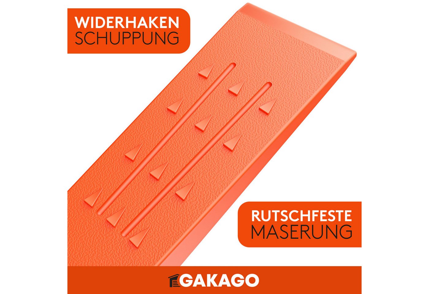 Gakago Fällkeil, (Set, 5-St), - Rutschfeste Kunststoffkeile mit Widerhaken Schuppung & Schlagfest