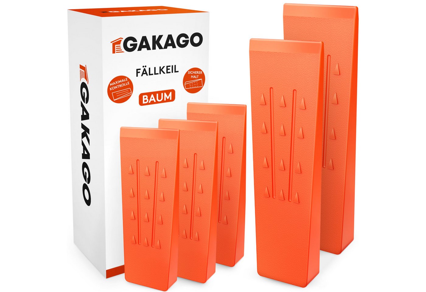Gakago Fällkeil, (Set, 5-St), - Rutschfeste Kunststoffkeile mit Widerhaken Schuppung & Schlagfest Bild 3