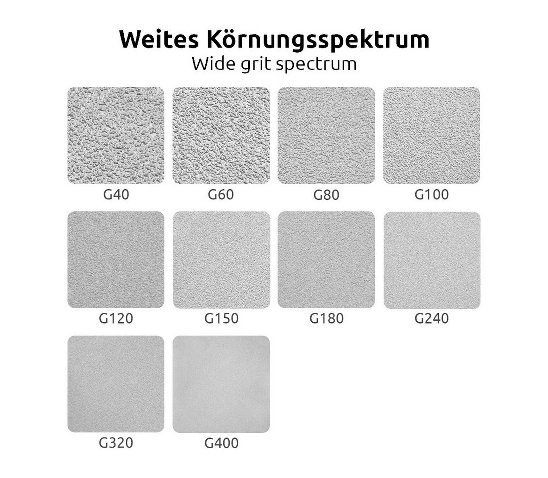 MioTools Schleifscheibe Ø 150 mm 9-Loch Klett-Schleifscheiben für Exzenterschleifer, Normalkorund, 50 Stk., K120 Bild 5