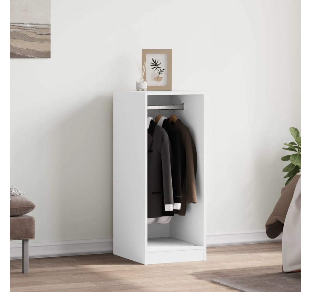 vidaXL Regal 41 x 48 x 102 cm Regal mit Kleiderstange Garderobe Weiß 48x41x102 cm