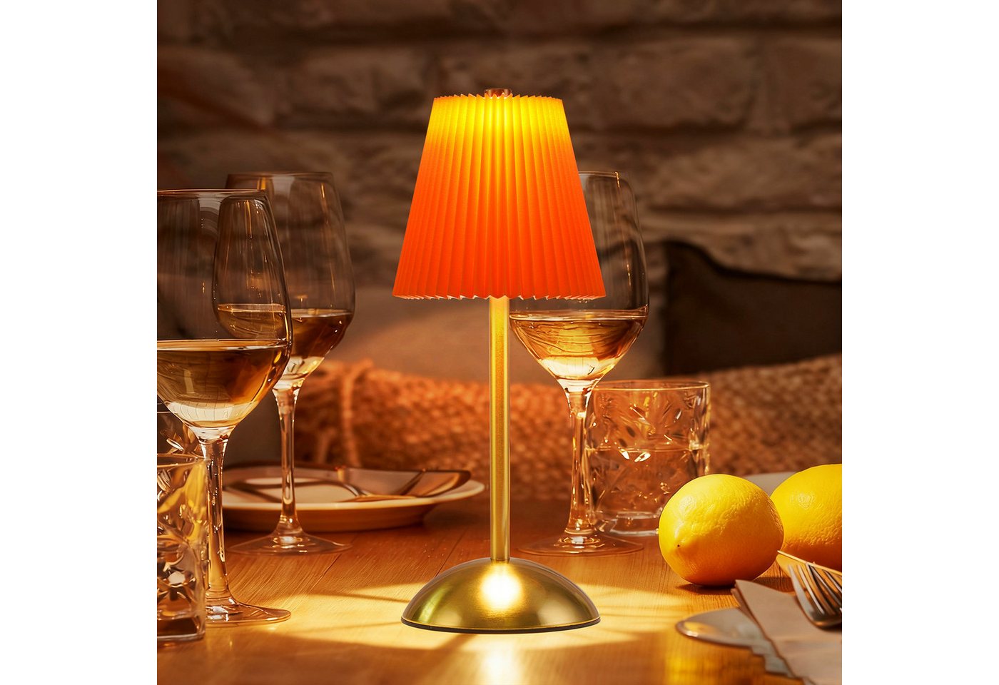 Nettlife LED Tischleuchte 2er Stoff Schwarz/Grün/Weiß/Orange/Graublau Nachttischleuchte, 3 Lichtfarben Akku-Betrieb USB-ladbar, Schlafzimmer Wohnzimmer Arbeitszimmer Büros Eingangsbereiche Bild 5