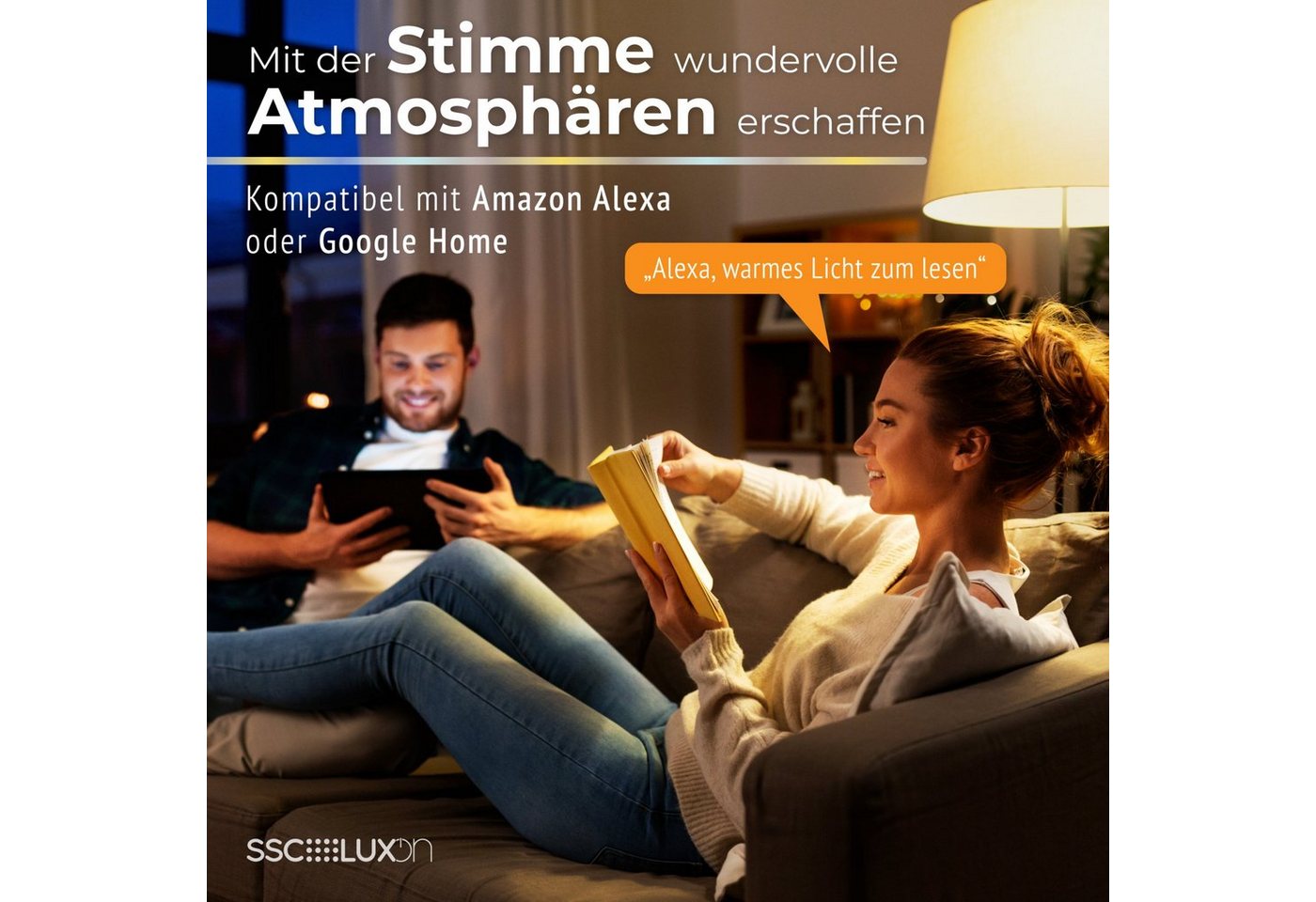 SSC-LUXon LED Aufbaustrahler Deckenlampe SAMU weiß mit Smart Home WiFi GX53 LED 6W RGBW, Smart Bild 2