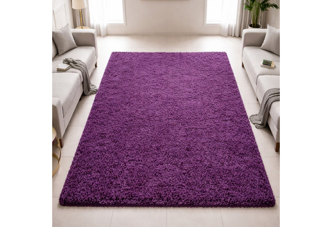 Carpetia Hochflor-Teppich Modernes Shaggy-Design, rechteckig, Höhe: 30 mm, weich, pflegeleicht, strapazierfähig