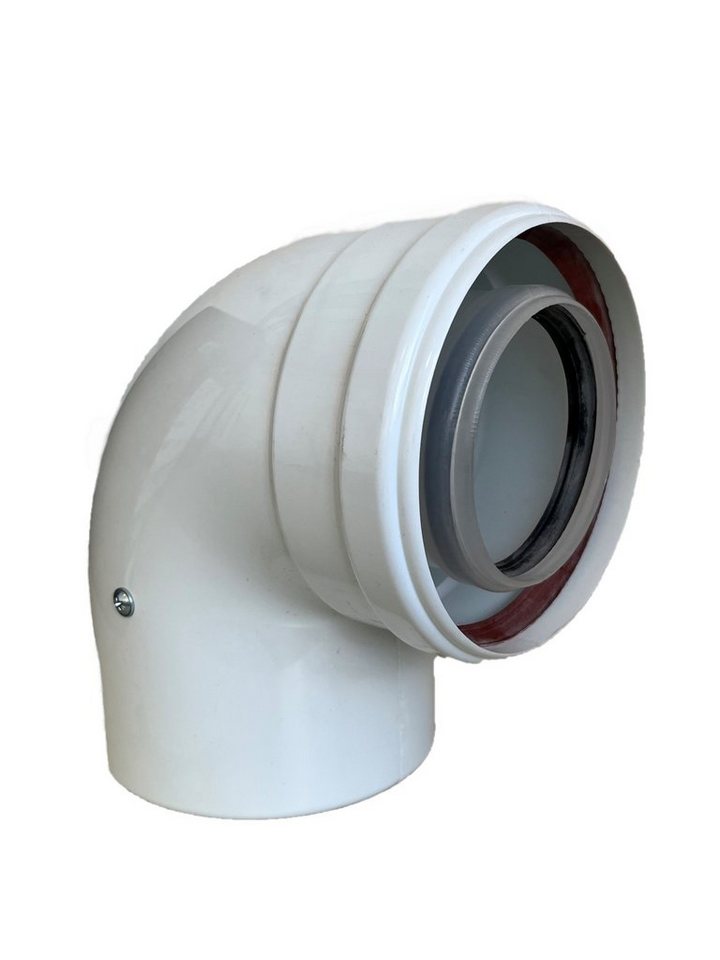 Uzman Ofenrohr 90° Abgasbogen Ø 80/125 mm Winkel, Abgas-Rohr Abgassystem, (1-tlg) Bild 2