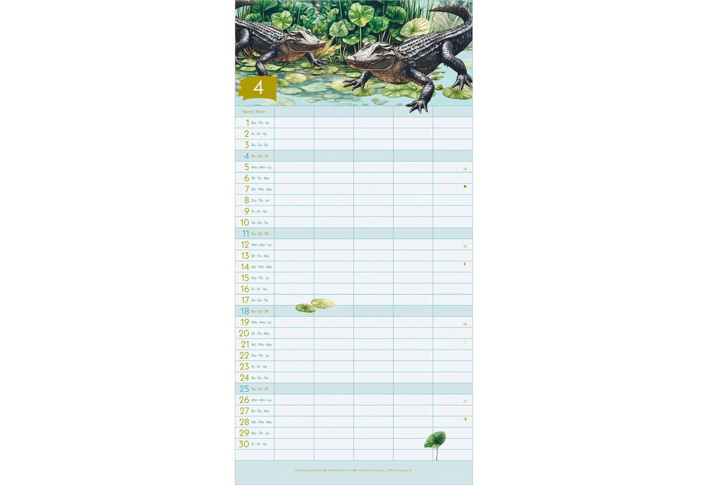 Wandkalender Jungle 2027 Bild 3