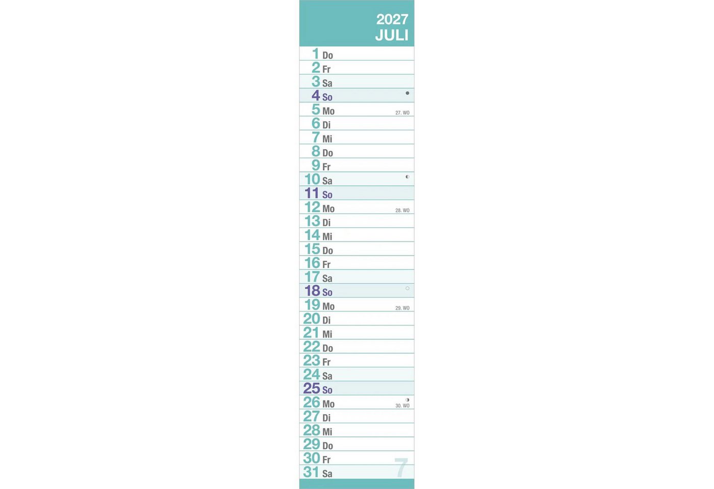 Wandkalender GROSSDRUCK Streifenplaner XL 2027 Bild 2