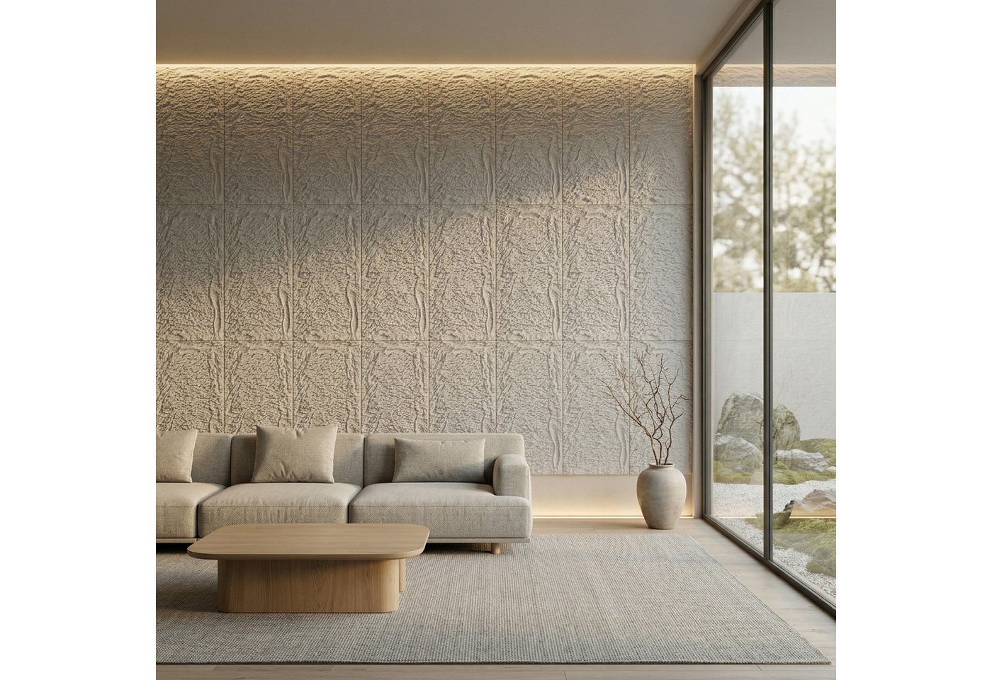 FIVMEN 3D Wandpaneel 120x60 cm Steinoptik Polystyrol Wandverkleidung 5cm dick, (6-tlg) Leichte Deckenpaneele & Wandplatten, für Wohnzimmer Küche
