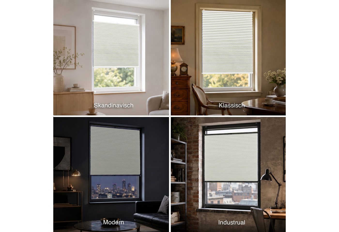 Rikmani Plissee Thermo Fensterplissee ohne Bohren, Naturweiß, 40x120, verdunkelnd, Klemmfix, Langlebige Premium-Qualität, Thermo Plissee Bild 4