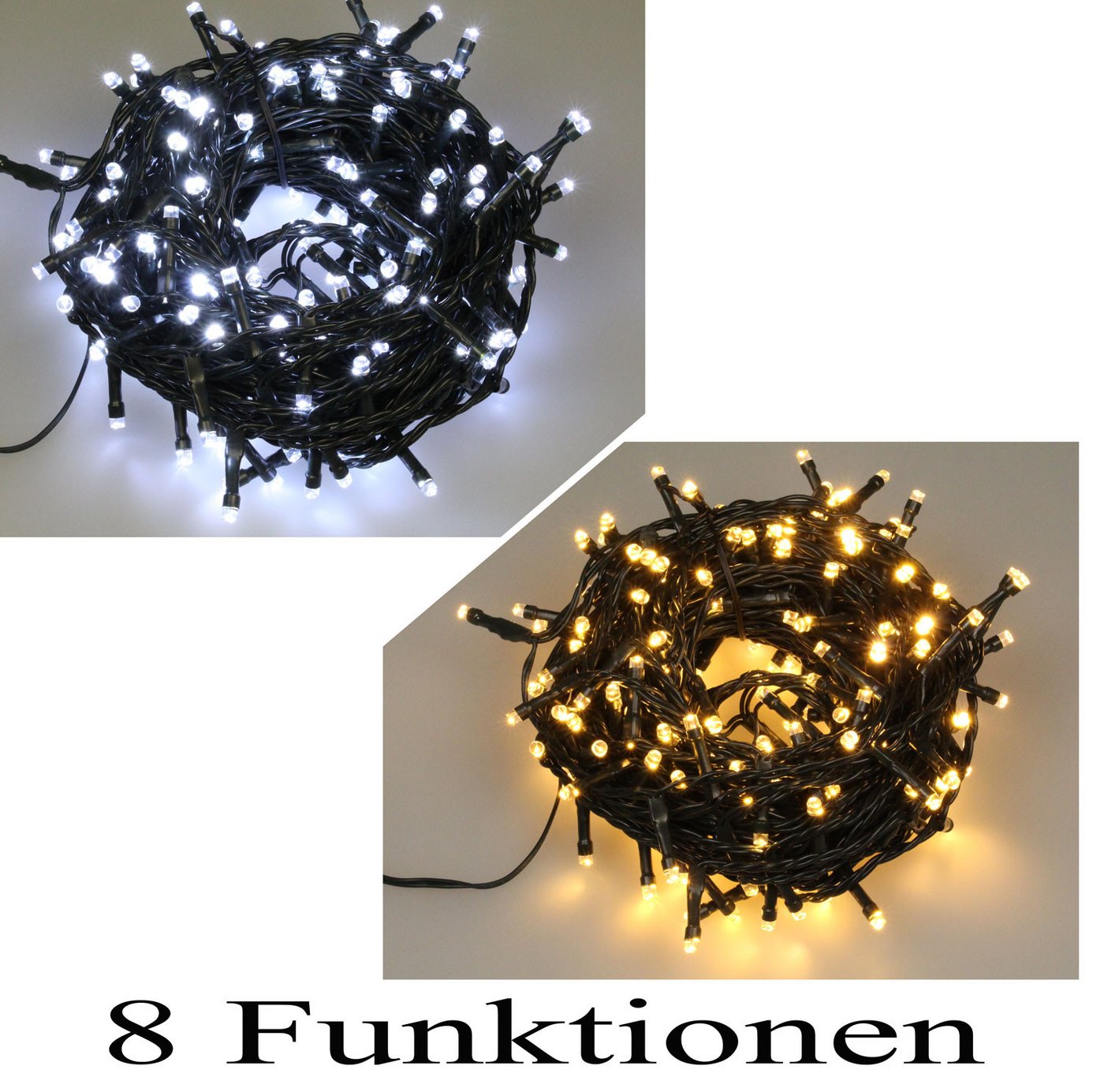 Luxform LED-Lichterkette Lichterkette LED 200 LED Länge 13m Deko Weihnachtsbeleuchtung Bild 4