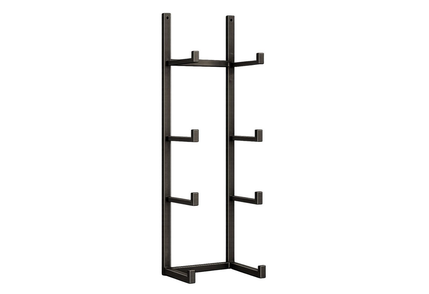 Marrakesch Orient & Mediterran Interior Wandregal Industrial Ziegelform-Wandhalter Merita aus Eisen in Schwarz 80 cm, 1-tlg., Handarbeit Bild 5