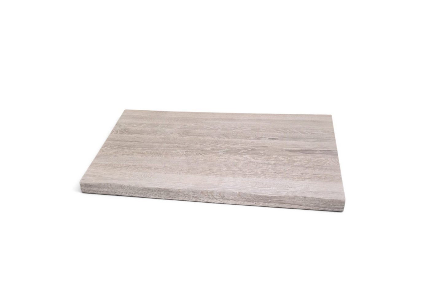DaoWood Waschtischplatte Nordeiche Weiß aus massiver Eiche, handgefertigt, 4 cm, Baumkante, 40 bis 140 cm,Tiefe 45–46 cm,4 cm Stärke,Baumkant Natur Bild 5