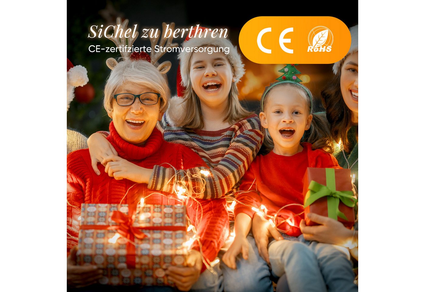 Salcar LED-Lichterkette 2m-100m LED Lichterkette Weihnachtsbaum 20-1660er LED Weihnachtsdeko, 10m 150 LED, 8 Modi und Memory-Funktion, 31V Bild 3
