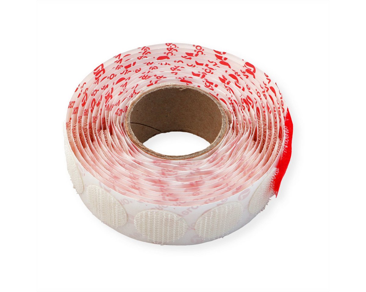 VELCRO Kabelbinder Klettpunkte Selbstklebend Nur Haken 19mm x 125 Weiß, VEL-EC60233 Bild 2