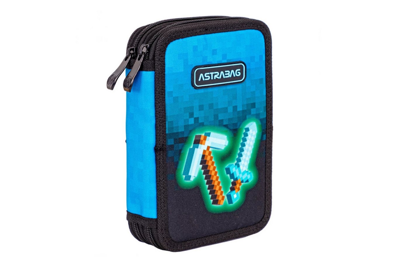 GOLDKIDS Federmäppchen 2 Fächer - Mäppchen für Mädchen und Jungen -, (Federmappe 2-Fach Federtasche, 1-tlg., Gefüllte Schüleretui Schulmäppchen), und Hausaufgabenheft - Blue Pixel Bild 4
