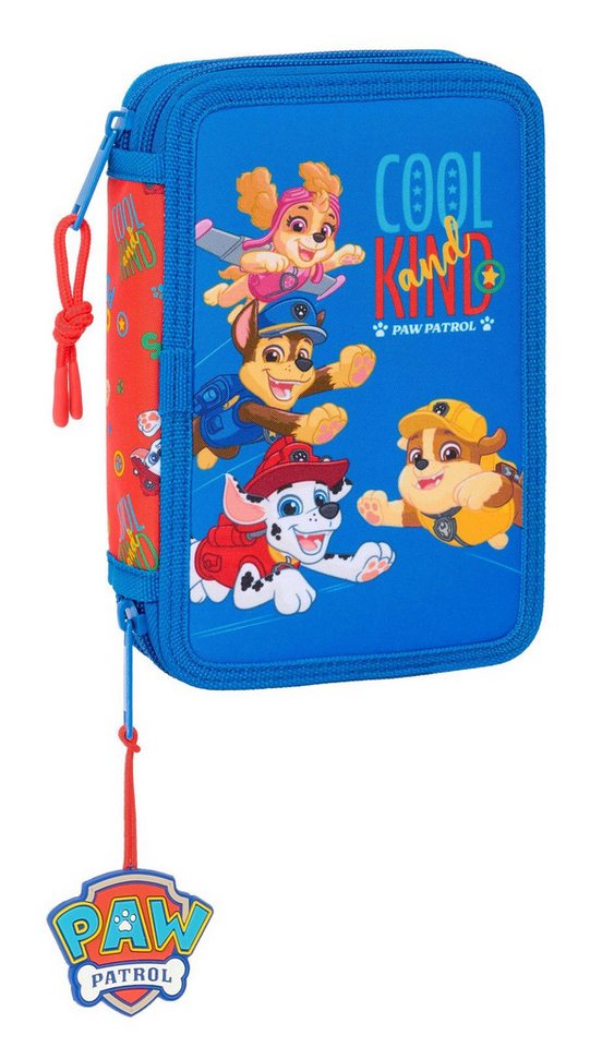 safta Federmäppchen PAW Patrol - Mäppchen Federmappe, 28 Teile, 2-fach gefüllt, (28-tlg., Unisex), Reißverschluss