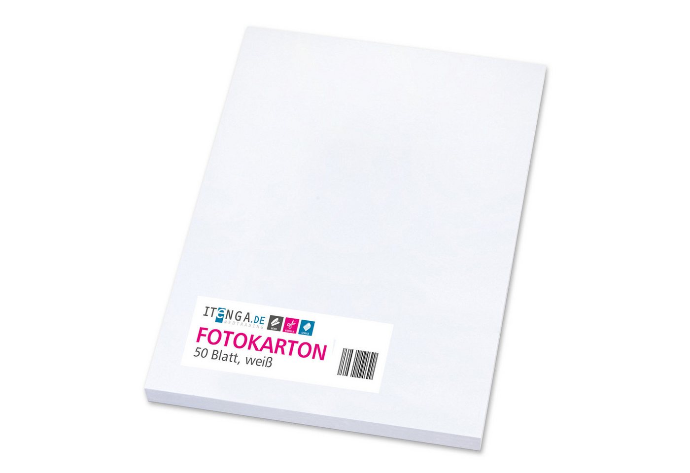 itenga Bastelkartonpapier itenga Fotokarton A4 HOCHWEISS 50 Blatt 300 g/qm Bild 2