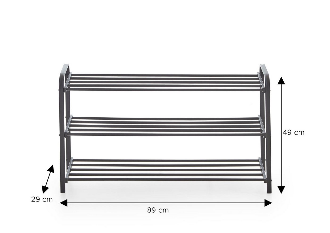 furnling Schuhregal Littleo, 3 Fächer mit Platz für 15 Paar Schuhe, schwarz, Höhe 49 cm Bild 4