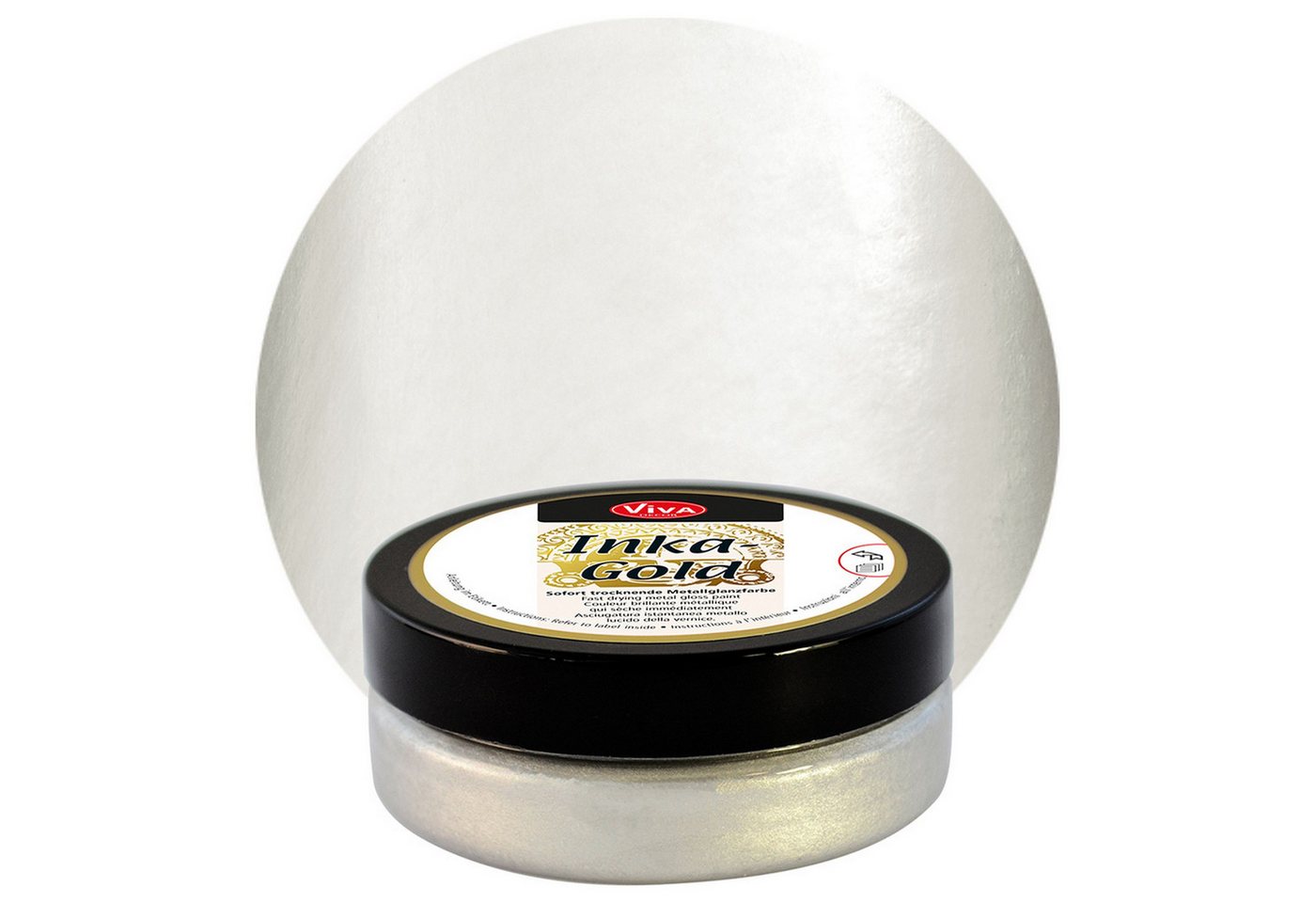 Viva Decor Bastelfarbe ViVA DECOR Inka-Gold 62,5 g - Platin Bild 5