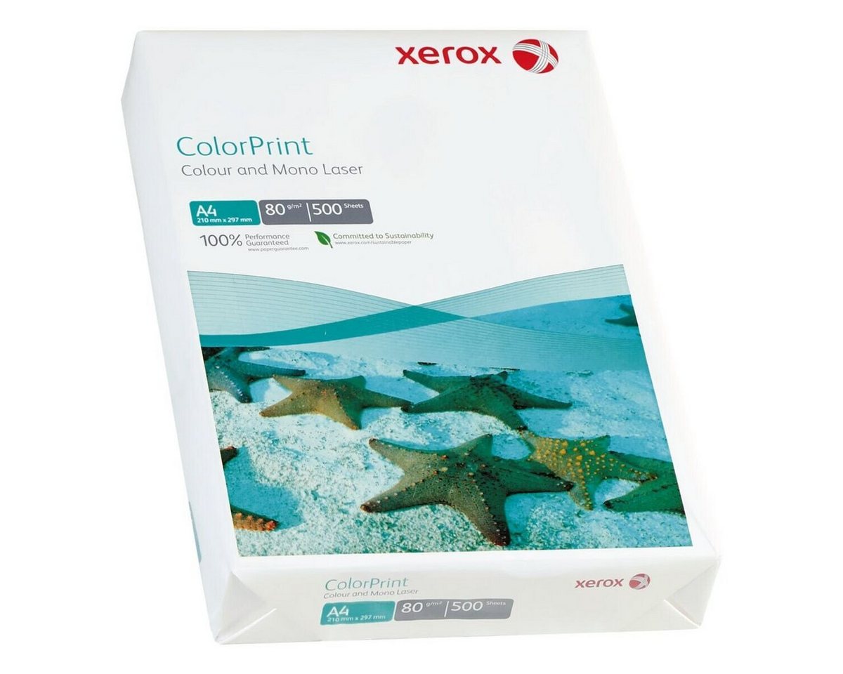 Xerox Farblaser-Druckerpapier ColorPrint, Format DIN A4, 80 g/m², 171 CIE, 500 Blatt