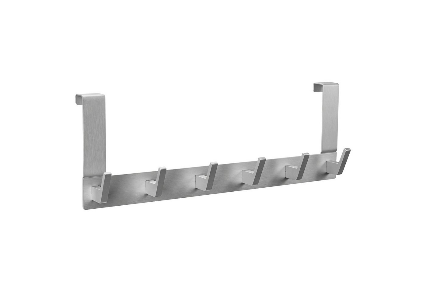 OSTWOLKE Türhaken Türgarderobe zum Einhängen mit 6 Haken Ohne bohren Kleiderhaken Tür, mit Filz Pads, ideal für Flur, Bad, Küche, und Schlafzimmer