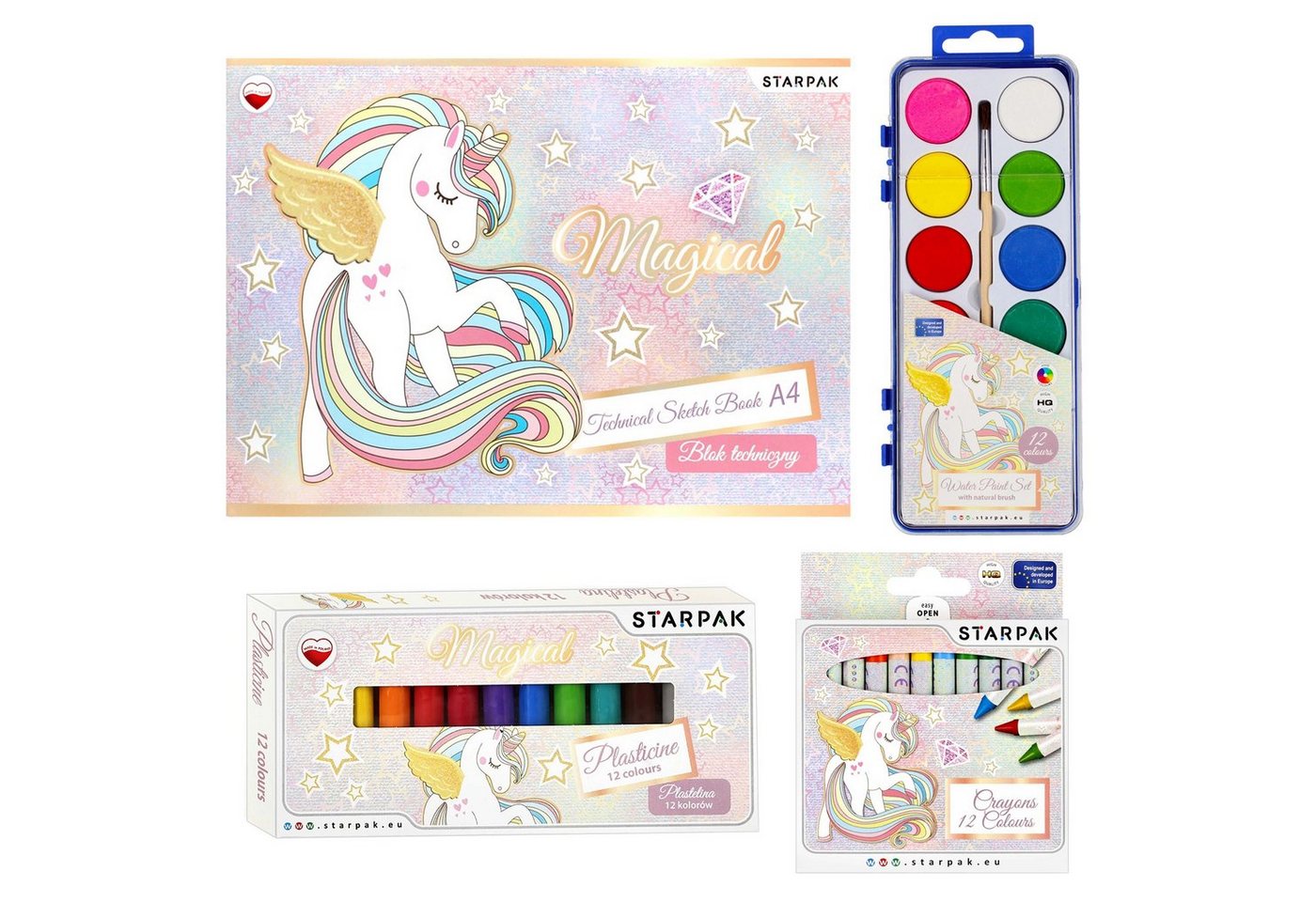 Sarcia.eu Kreativset Einhorn-Kunstset, Schulbedarf Bild 2