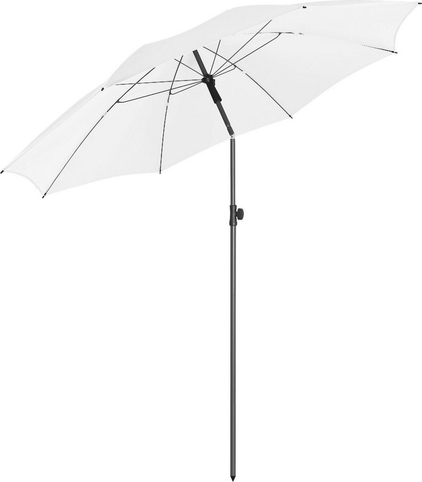 FARE Sonnenschirm L, Ø 200 cm, Titan-Finish, UPF 50+, höhenverstellbar, knickbar, Fiberglasschienen, Tragefutteral Bild 4