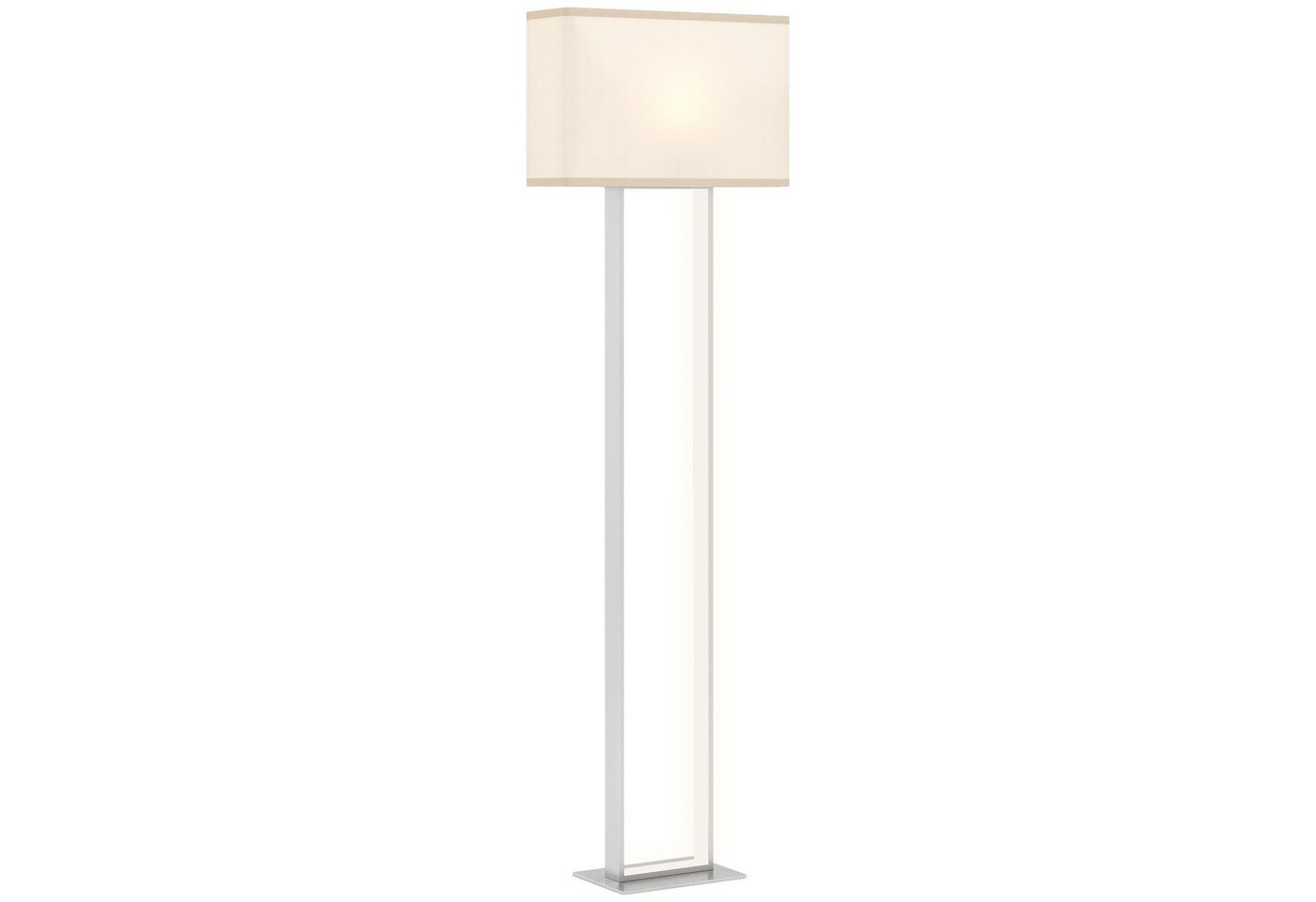 HOMCOM Stehlampe LED Stehleuchte mit Leinen-Lampenschirm, minimalistisch, Nachtlicht, Fußschalter, LED, Neutralweiß, Nachtleuchte für Schlafzimmer Weiß Bild 2