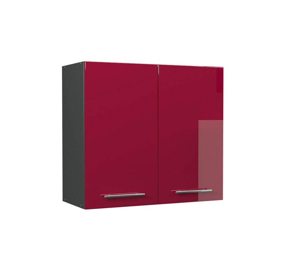 Vicco Hängeschrank Fame-Line, Bordeaux Hochglanz/Anthrazit, 80 cm Bild 4