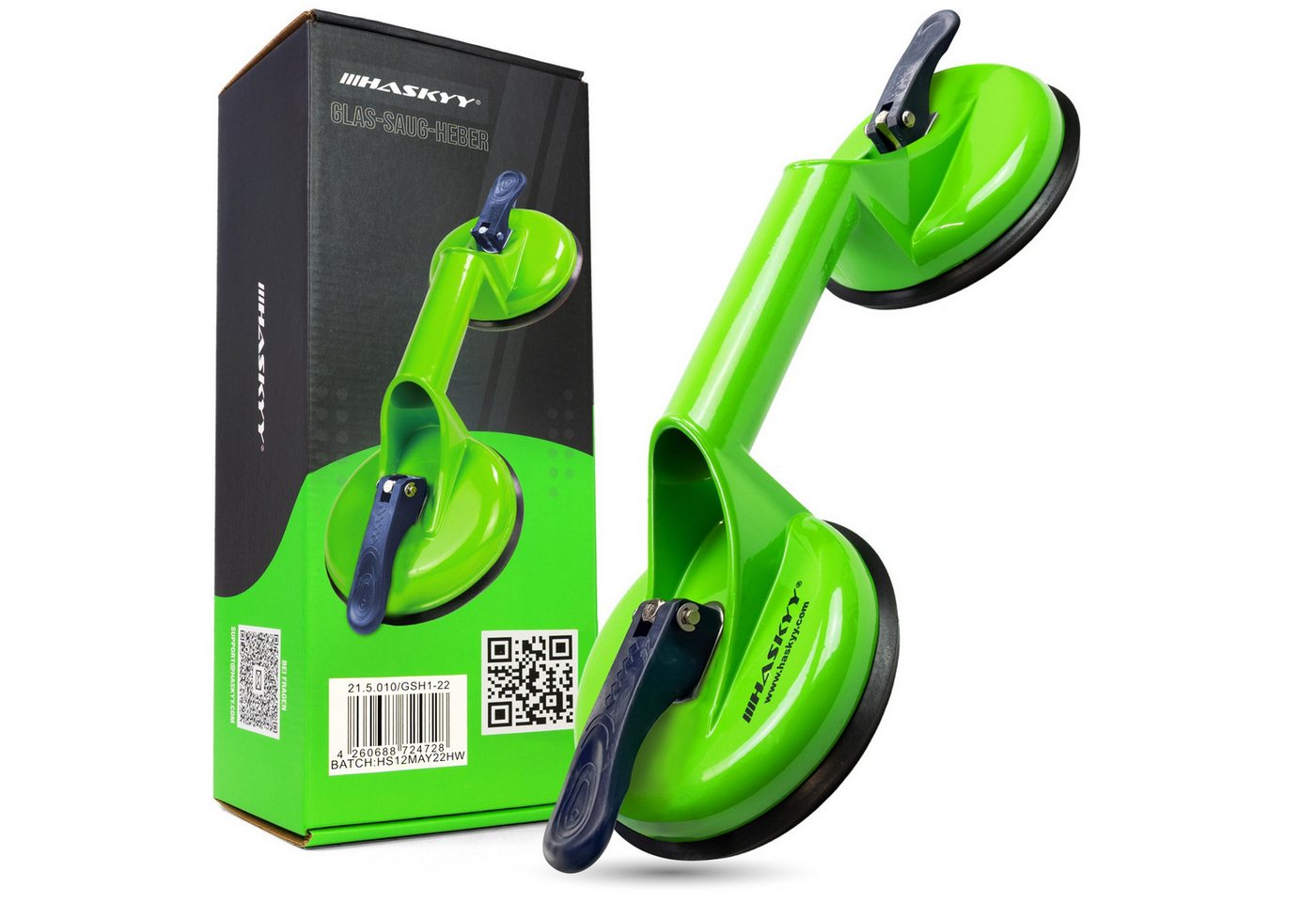 HASKYY Saugheber ALU-Saugheber Glas Suction Cups Glassauger 2x 11,8cm, -] Bild 4