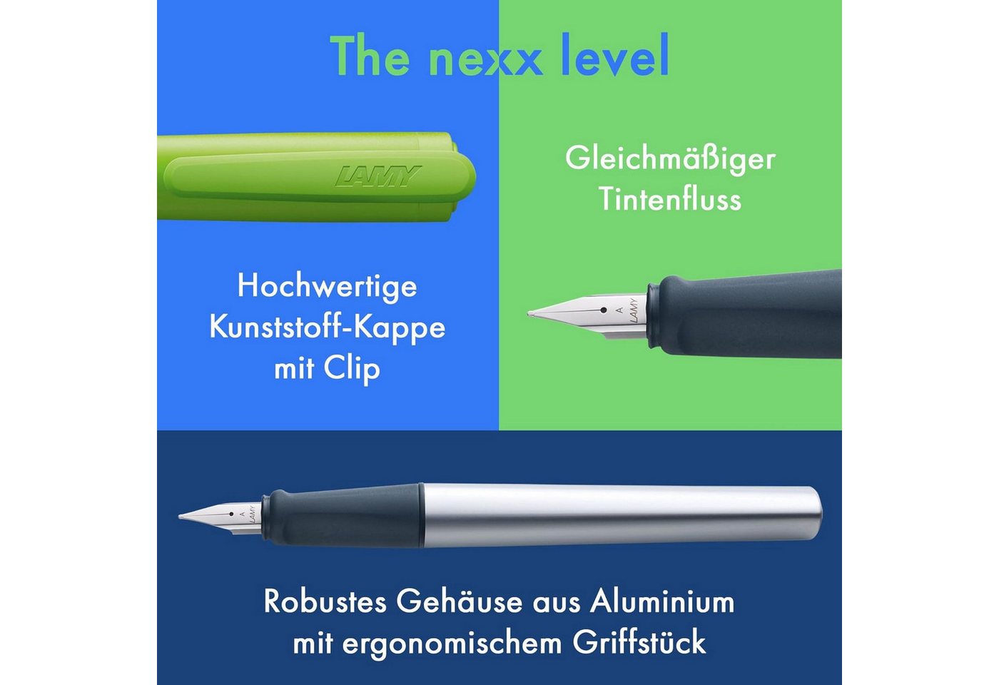LAMY Füller LAMY nexx lime Füller Griff rutschfest Feder Strichbreite A Gehäuse dr Bild 2