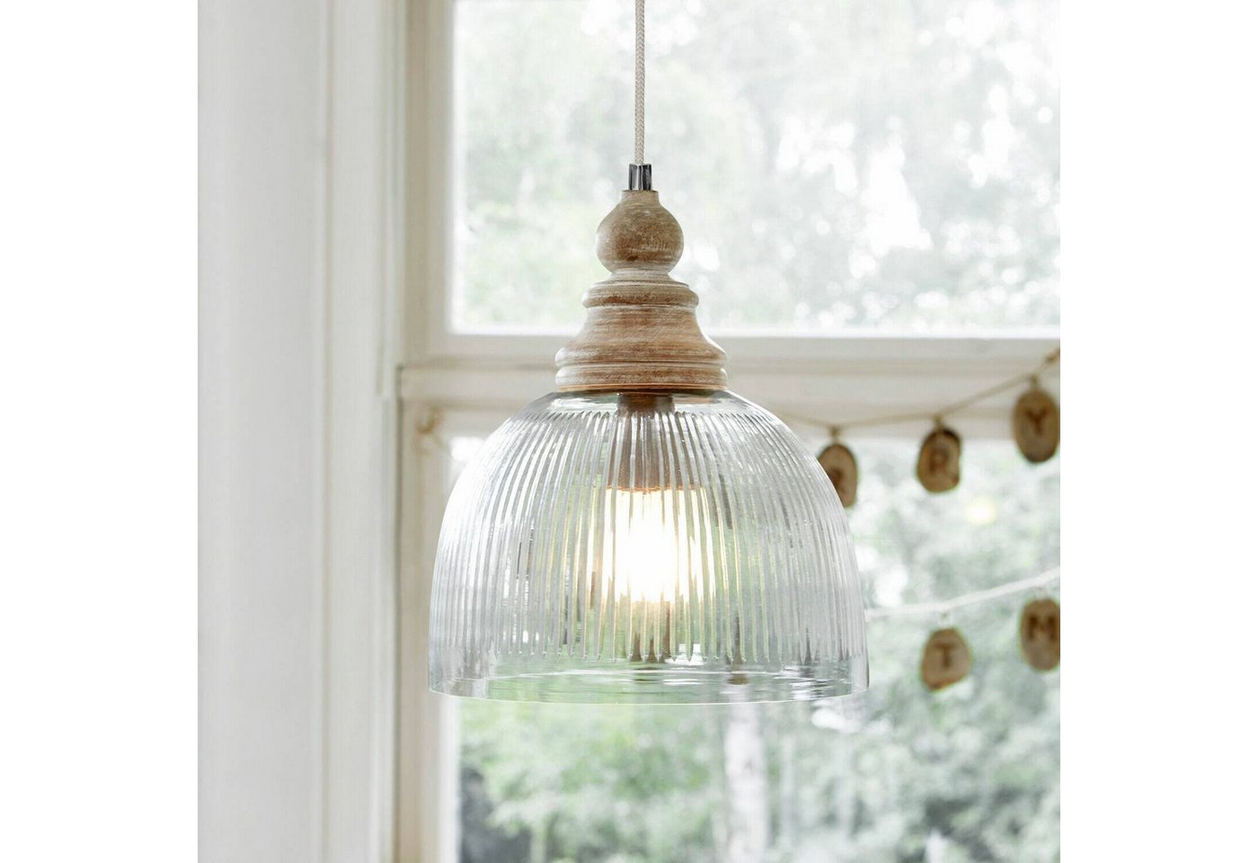 Mirabeau Hängeleuchten Hängelampe Lezáun klar/braun