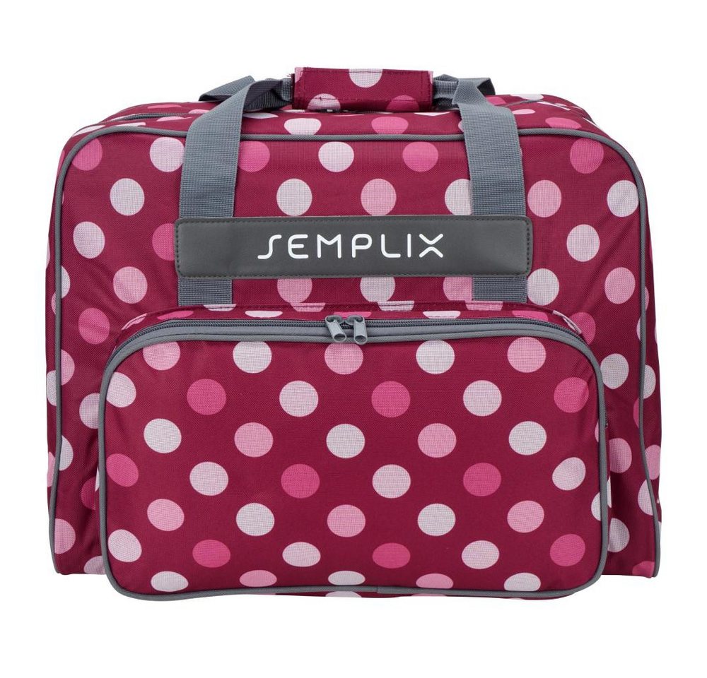 Semplix Nähmaschinentasche - Nähmaschinentasche Polka Dots (beere/rosa) Bild 4