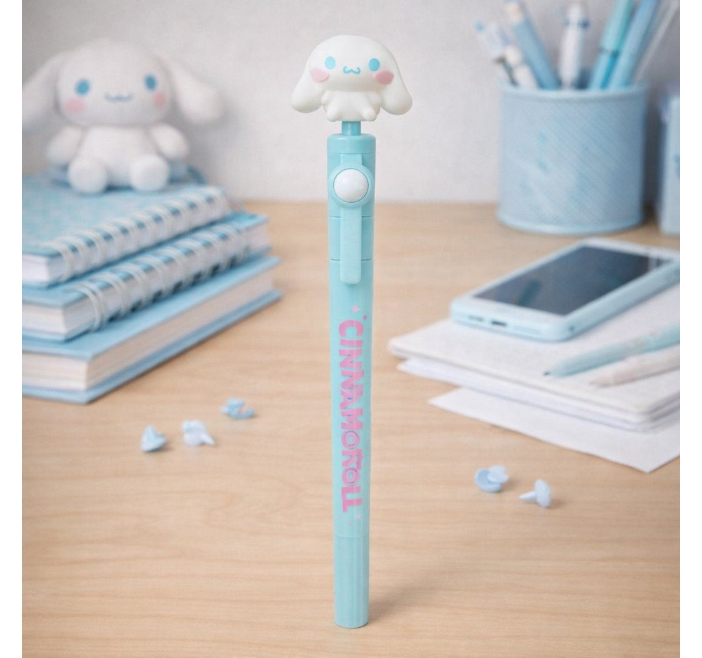 Blue Sky Designs Drehkugelschreiber Sanrio Cinnamoroll - Fidget Pen inkl. Sammelfigur
