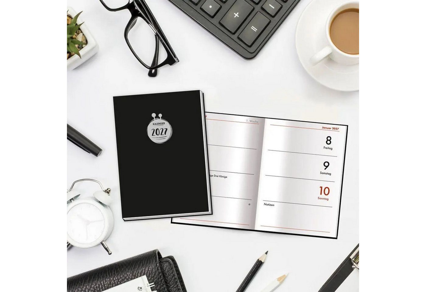 Trötsch Verlag Taschenkalender TRÖTSCH - Taschenkalender A7 Schwarz 2027 Bild 4
