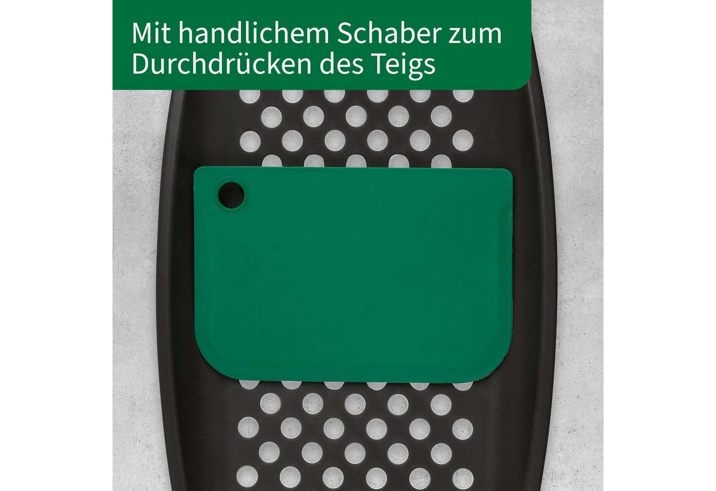 Chefkoch trifft Fackelmann Spätzlehobel Spätzlehobel und Teigschaber, Knöpfle-Maker, Teigwaren-Hersteller