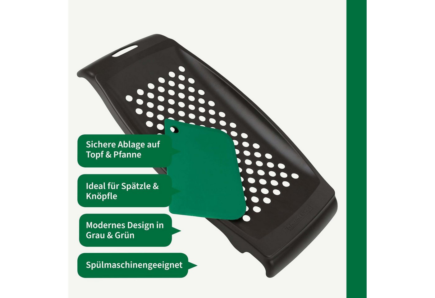 Chefkoch trifft Fackelmann Spätzlehobel Spätzlehobel und Teigschaber, Knöpfle-Maker, Teigwaren-Hersteller Bild 2