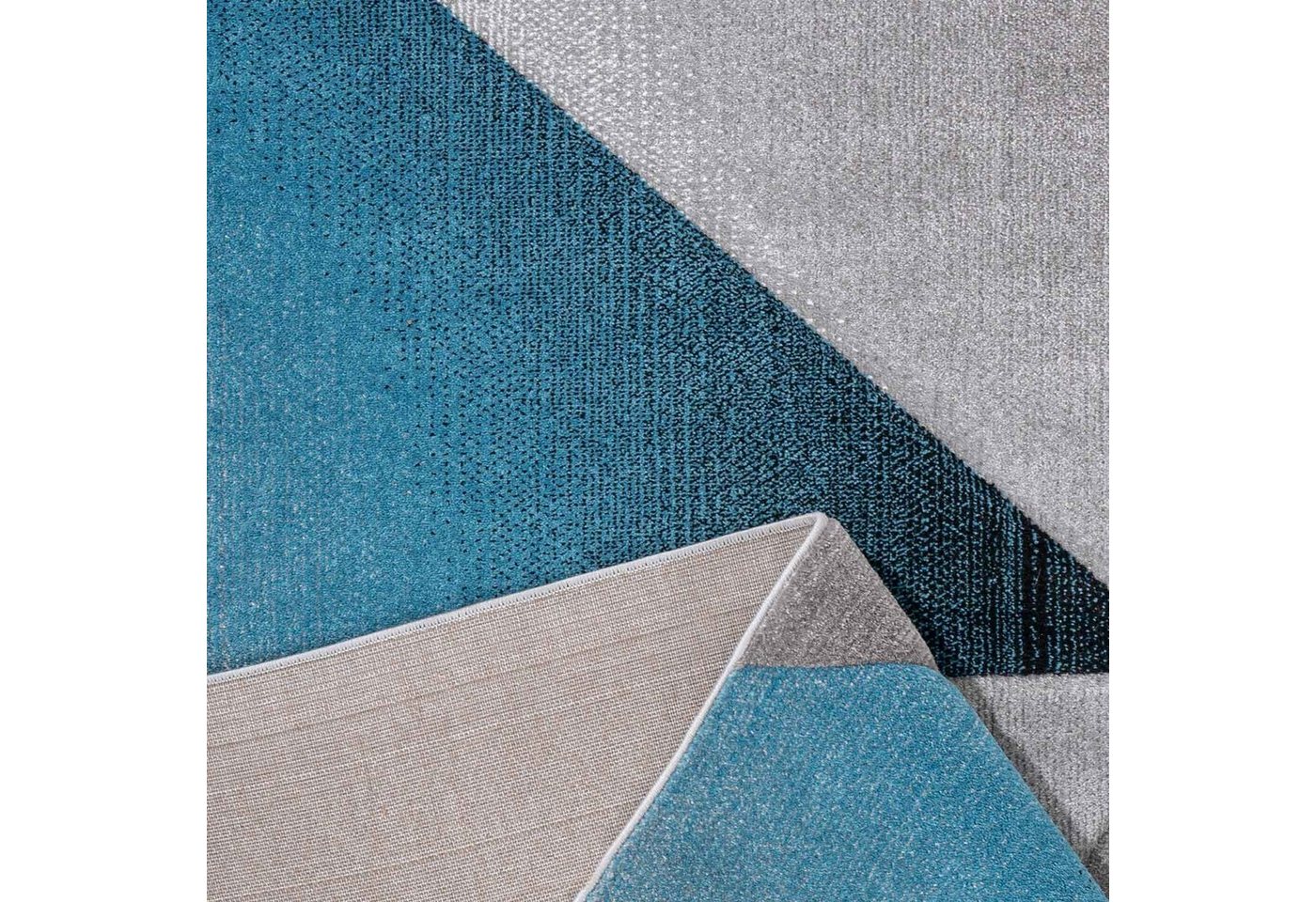 Vimoda Teppich Teppich Geometrische Muster Kurzflorig Grau, Rechteckig Bild 2