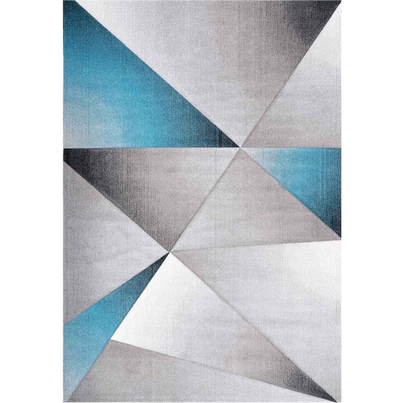 Vimoda Teppich Teppich Geometrische Muster Kurzflorig Grau, Rechteckig Bild 3