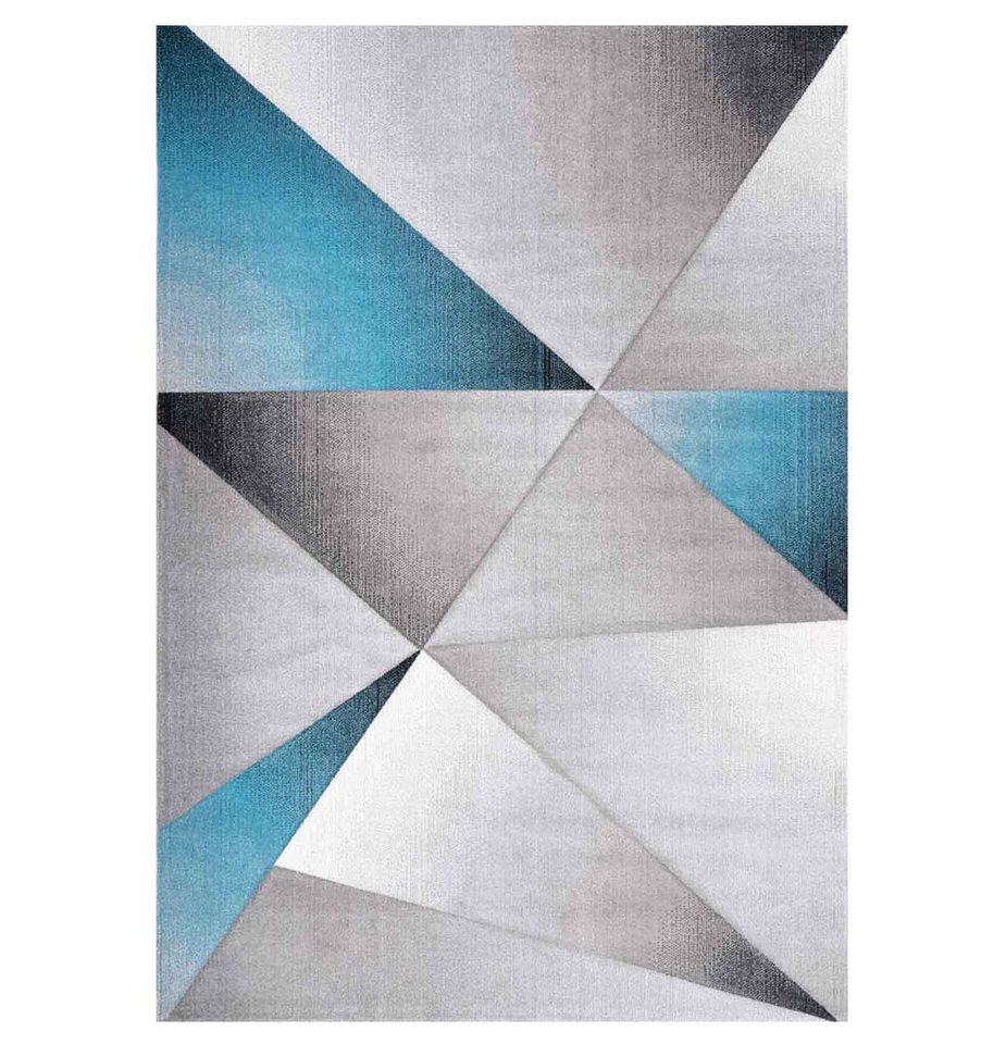 Vimoda Teppich Teppich Geometrische Muster Kurzflorig Grau, Rechteckig Bild 5