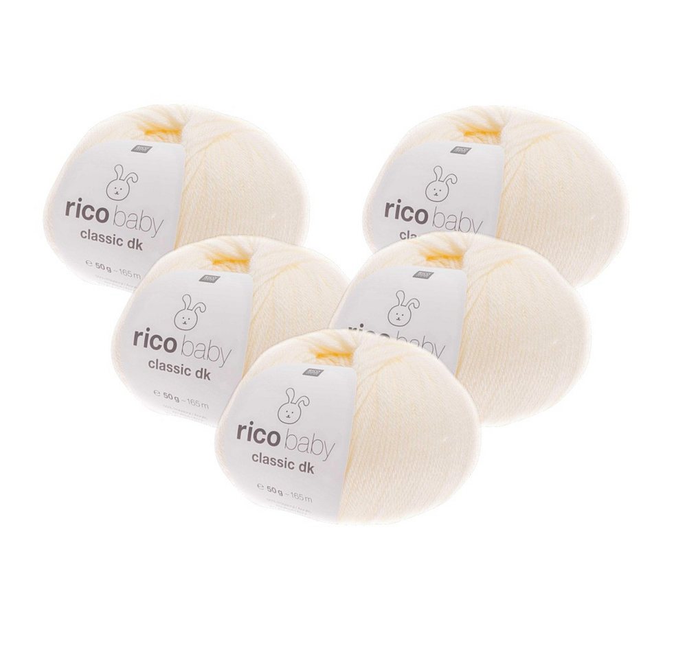 Rico Design 5 x RICO BABY CLASSIC DK Häkelwolle, 330 m Bild 3