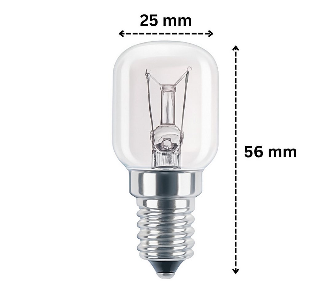 SpectrumLED Spezialleuchtmittel 2x E14 Backofenlampe 25W 300°C Warmweiß Kühlschranklampe 125 Lumen, E14, 2 St., Warmweiß Bild 2