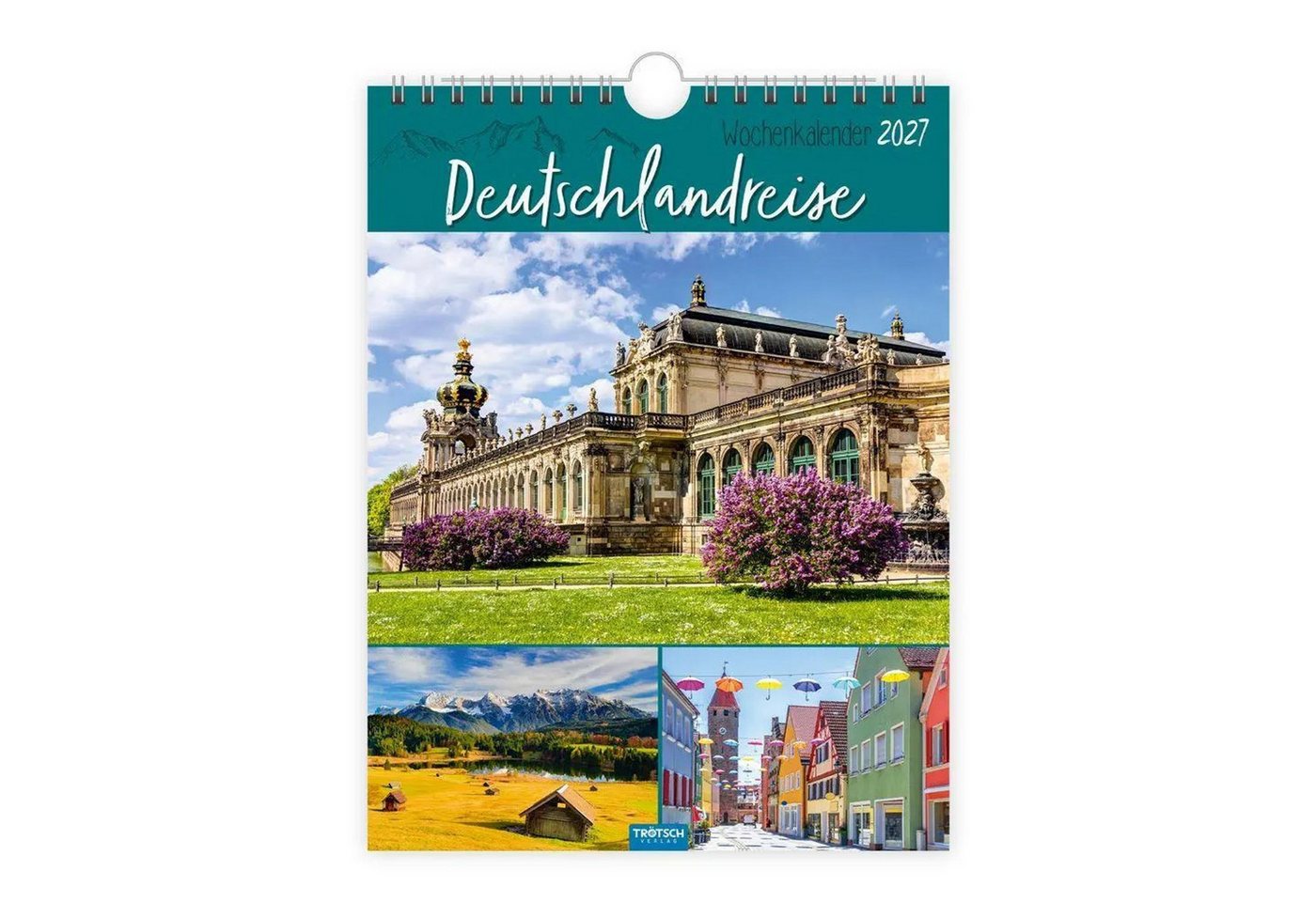 Trötsch Verlag Wandkalender TRÖTSCH - Wochenkalender zum Hängen Deutschlandreise 2027